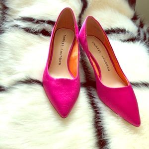 Chinese Laundry Pink Satin Pointed Toe Pump